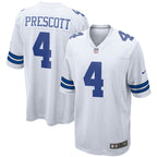 Dak Prescott Dallas Cowboys Nike Game Team Jersey - White/Navy