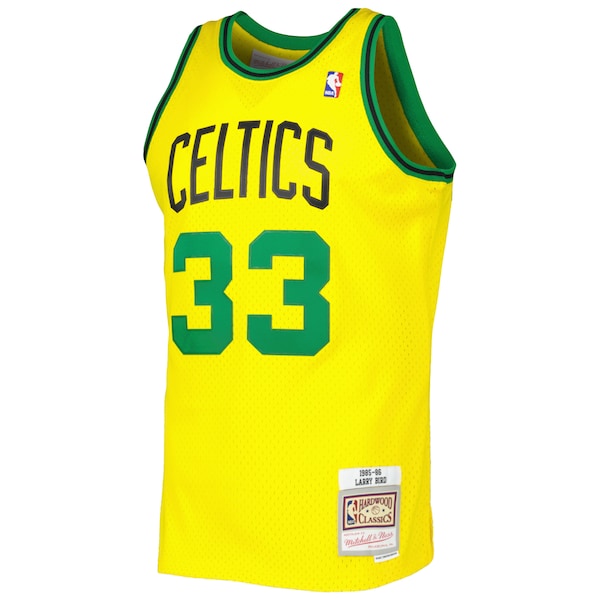 Larry Bird Boston Celtics  1985-86 Hardwood Classics Reload 3.0 Swingman Jersey - Gold