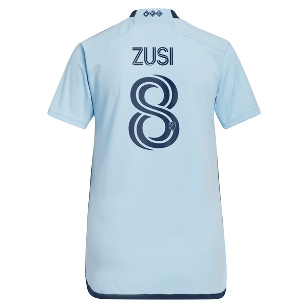 Graham Zusi Sporting Kansas City adidas Women's 2024 Hoops 4.0 Replica Player Jersey - Light Blue
