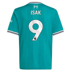Alexander Isak Liverpool adidas Youth 2025/26 Third Replica Player Jersey - Green/Red