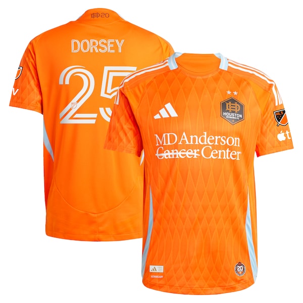 Griffin Dorsey Houston Dynamo FC adidas 2025 Season 20 Authentic Player Jersey - Orange