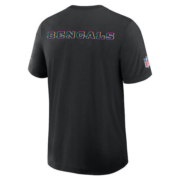 Cincinnati Bengals Nike 2025 NFL Crucial Catch Tri-Blend Dri-FIT T-Shirt - Black