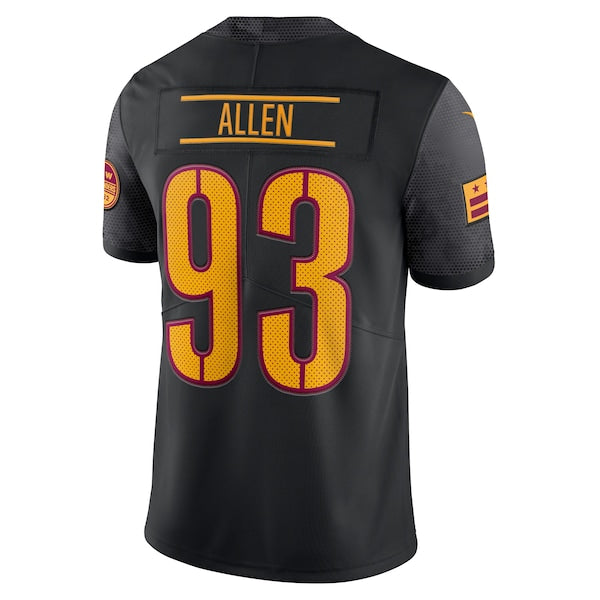 Jonathan Allen Washington Commanders Nike Alternate Vapor Limited Jersey - Black/Burgundy