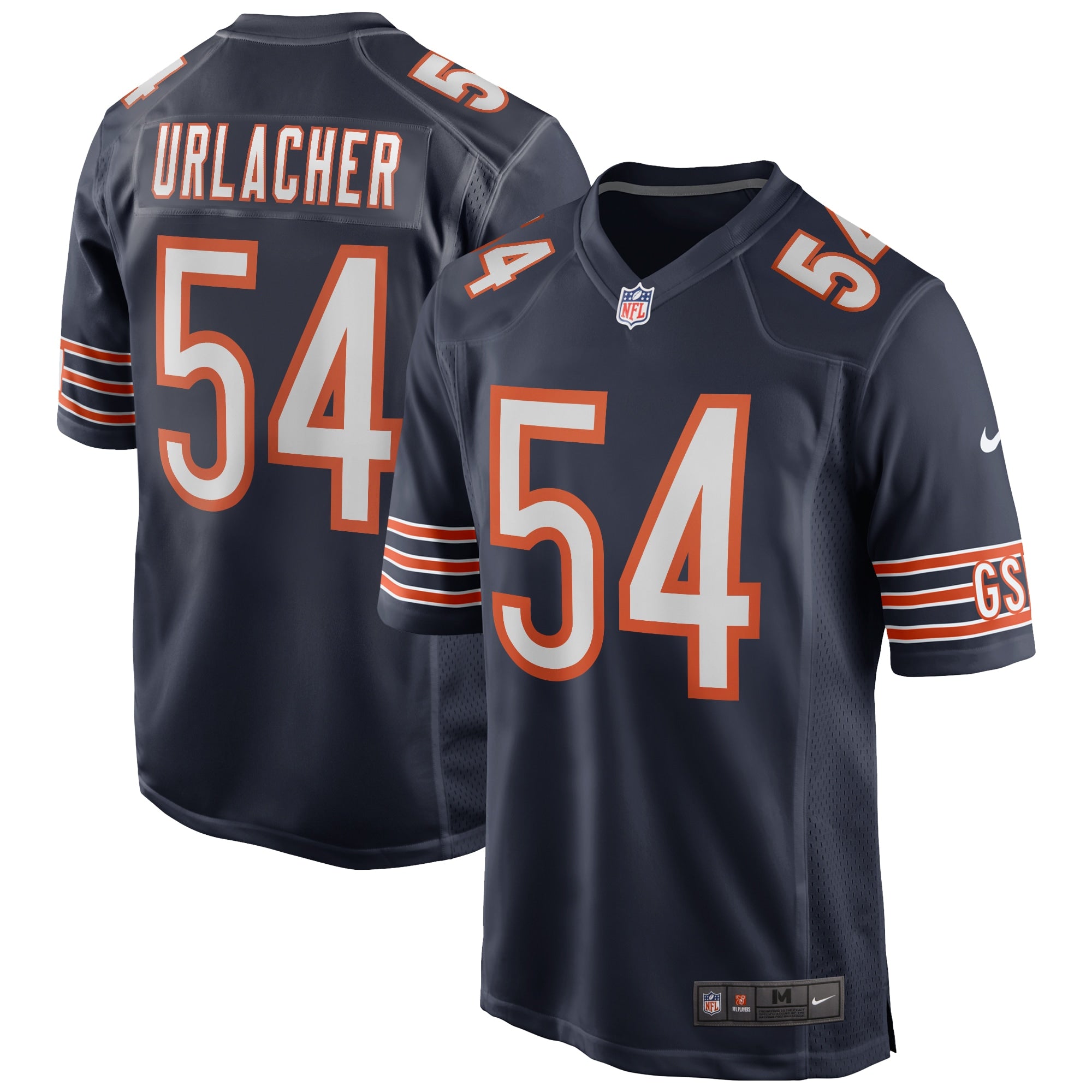 Brian Urlacher Chicago Bears Nike Retired Player Jersey - Orange/Navy/White