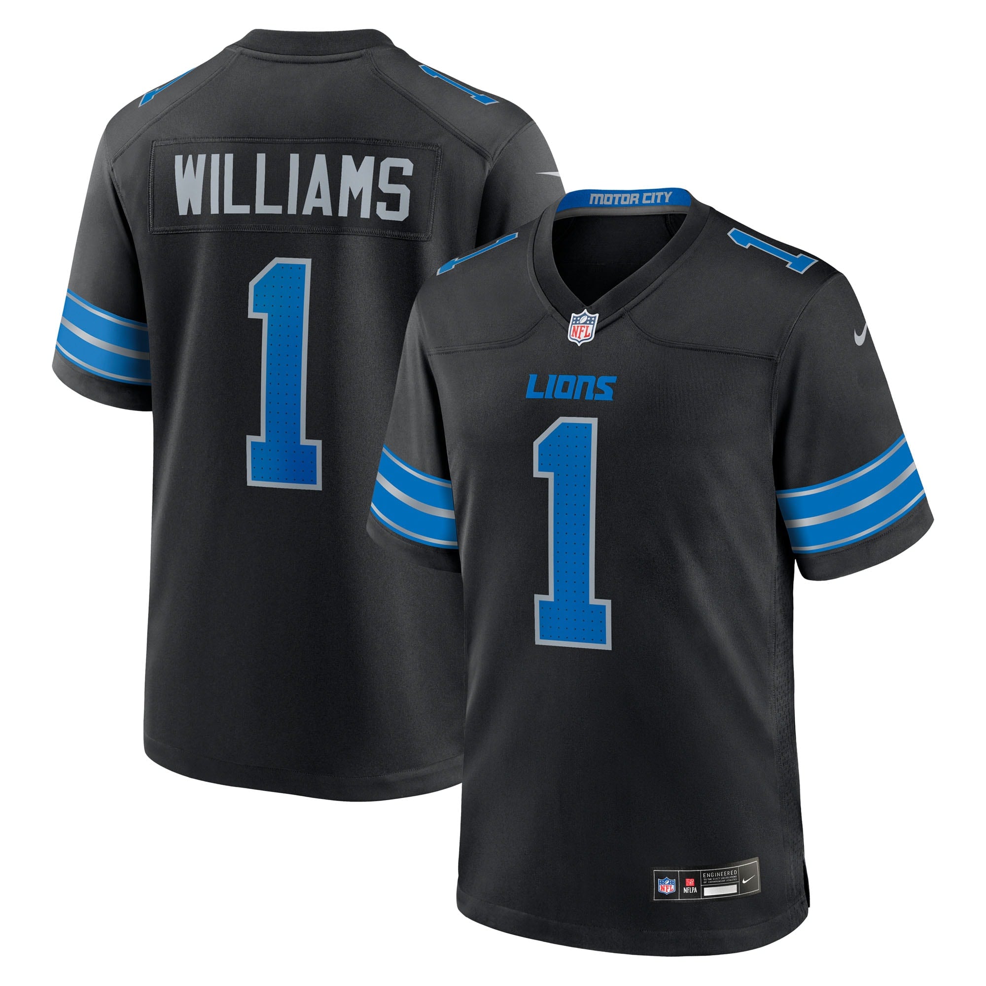 Jameson Williams Detroit Lions Nike Game Player Jersey - Blue/Black