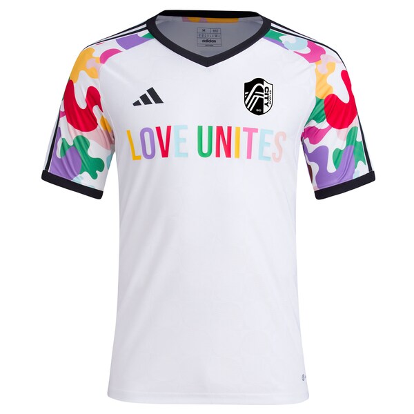 St. Louis City SC adidas 2024 Pride Pre-Match Top - White