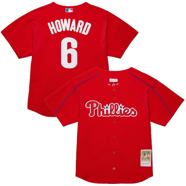 Ryan Howard Philadelphia Phillies  Cooperstown Collection Batting Practice Jersey – Red
