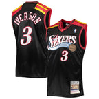 Allen Iverson Philadelphia 76ers 2006 Hardwood Classics Authentic Jersey - Black/Red/White