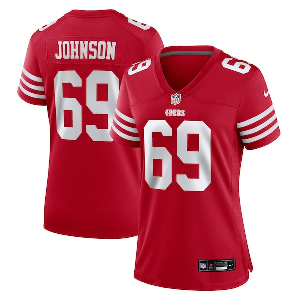 Zack Johnson San Francisco 49ers Nike Women's Team Game Jersey -  Scarlet