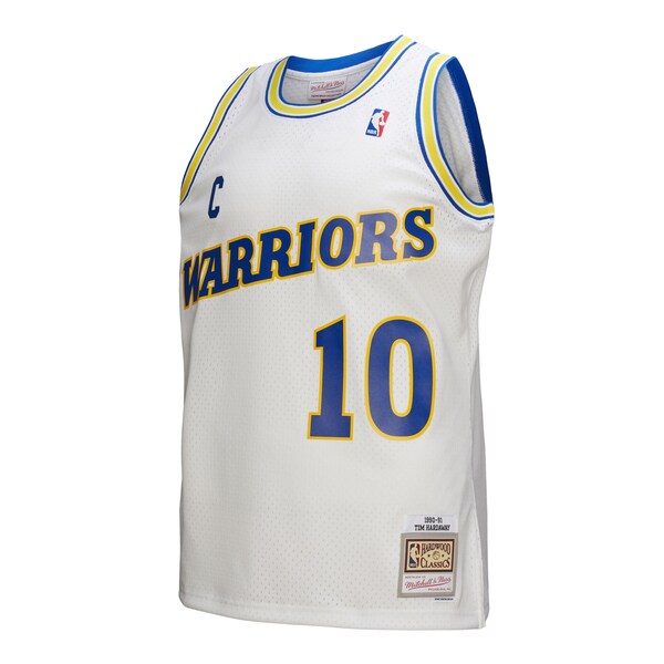 Tim Hardaway Golden State Warriors  Hardwood Classics 1990/91 Swingman Jersey - White