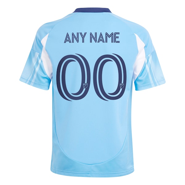 New York City FC adidas Youth 2025 The Excelsior Kit Replica Custom Jersey - Light Blue