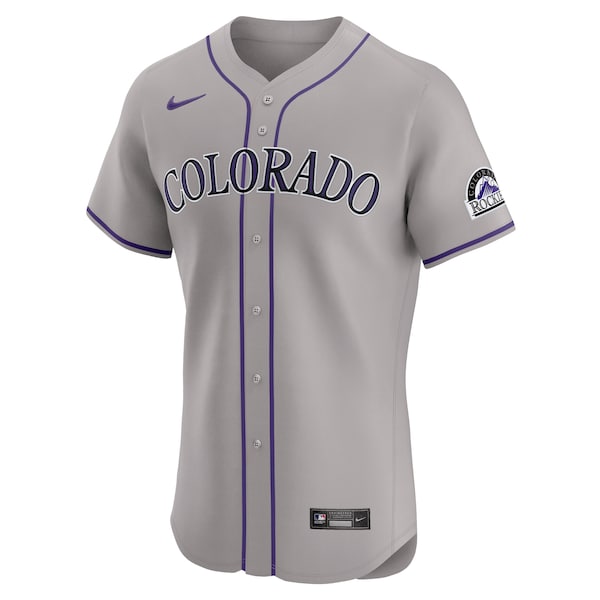 Colorado Rockies Nike Road 2024 Jackie Robinson Day Elite Jersey - Gray
