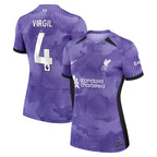 Virgil van Dijk Liverpool Nike Women's 2023/24 Third Stadium Replica Player Jersey - Purple