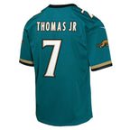 Brian Thomas Jr. Jacksonville Jaguars Nike Youth Alternate 2 Prowler Throwback Game Jersey - Teal