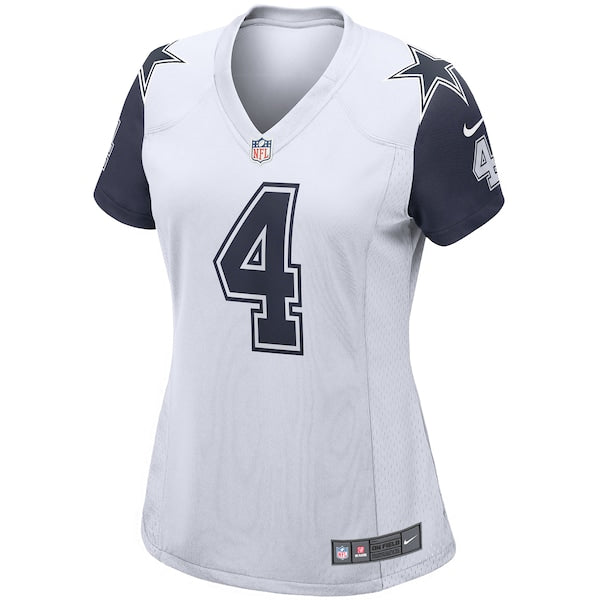 Dak Prescott Dallas Cowboys Nike Women's Alternate Game Jersey - White/Navy