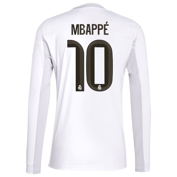 Kylian Mbappé Los Merengues adidas 2025/26 Home Replica Player Jersey - White/Blue