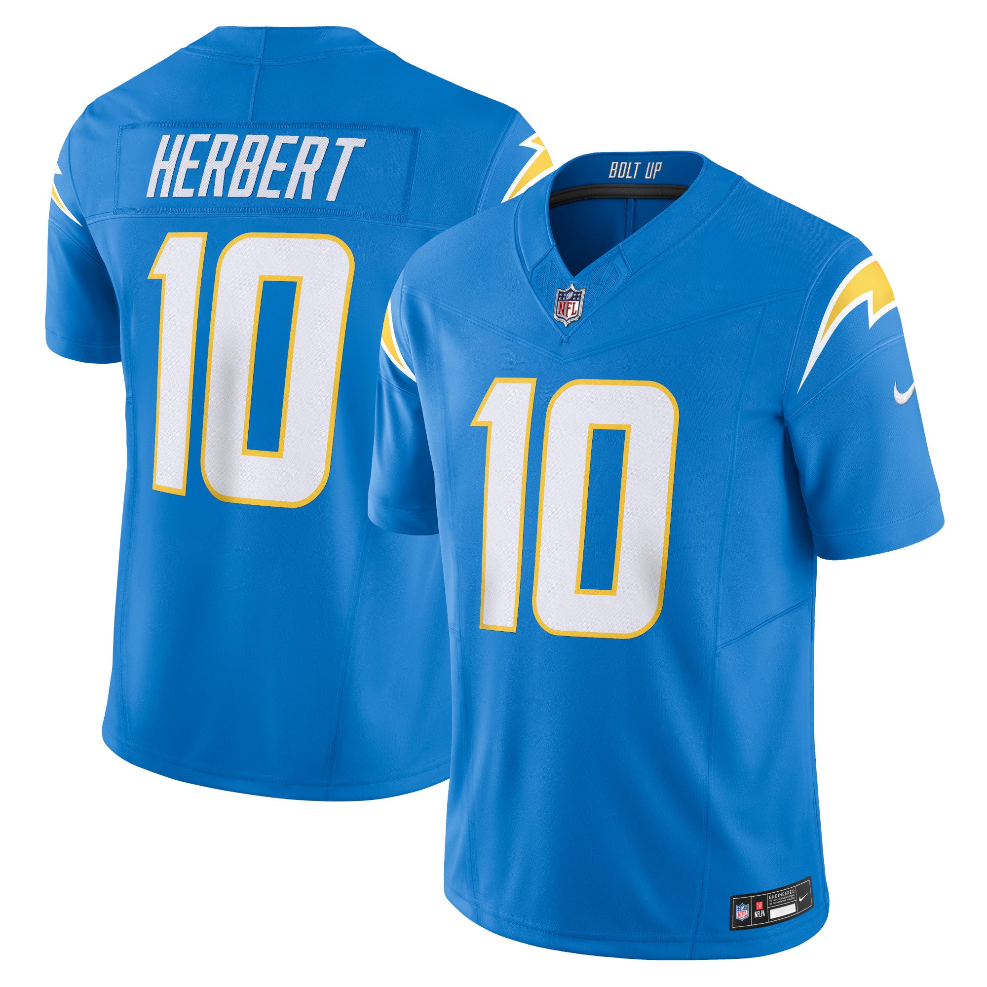 Justin Herbert Los Angeles Chargers Nike Vapor F.U.S.E. Limited Jersey - Navy/Powder Blue/Royal/White