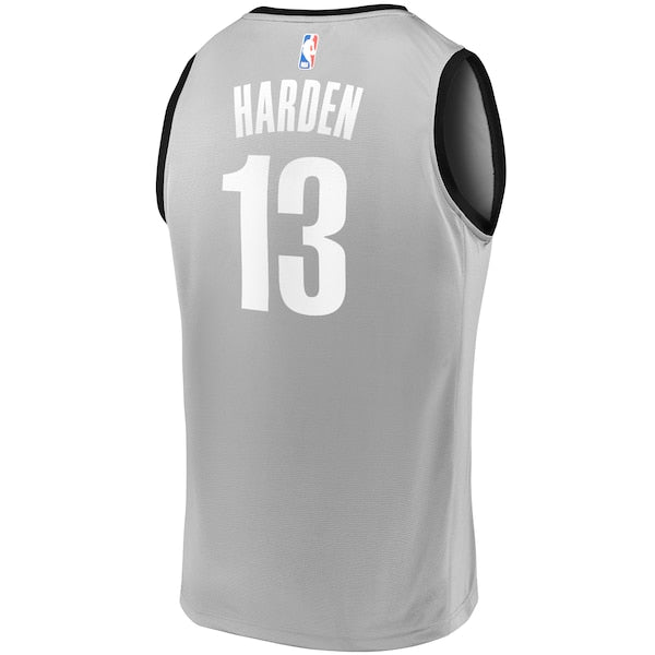 James Harden Brooklyn Nets  Fast Break Replica Jersey Charcoal - Statement Edition/White