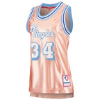 Shaquille O'Neal Los Angeles Lakers Women's 75th Anniversary Rose Gold 1996 Swingman Jersey - Pink