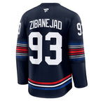 Mika Zibanejad New York Rangers  Alternate Premium Jersey - Navy/Blue/White