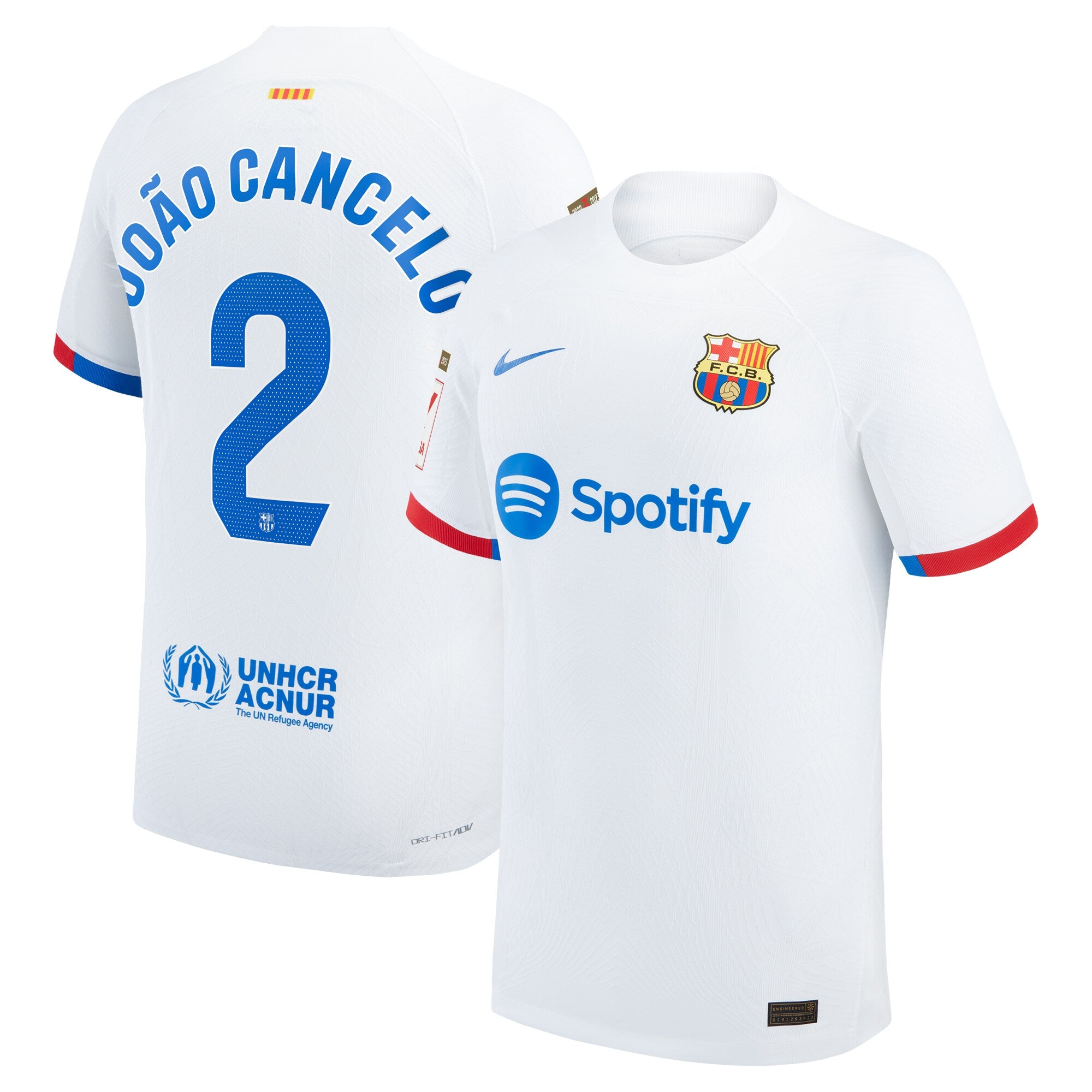 Joao Cancelo Barcelona Nike 2023/24 Third Authentic Jersey - Aqua/Royal/White