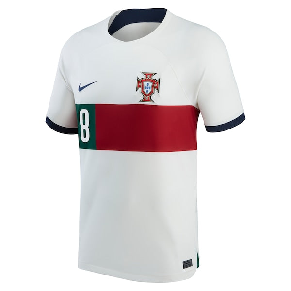 Bruno Fernandes Portugal National Team Nike 2022/23 Away Breathe Stadium Replica Player Jersey - White