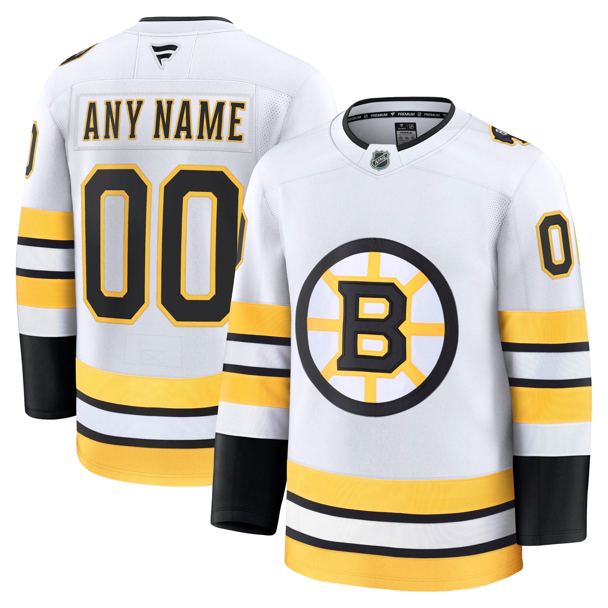 Boston Bruins  Home Premium Custom Jersey - Black/White