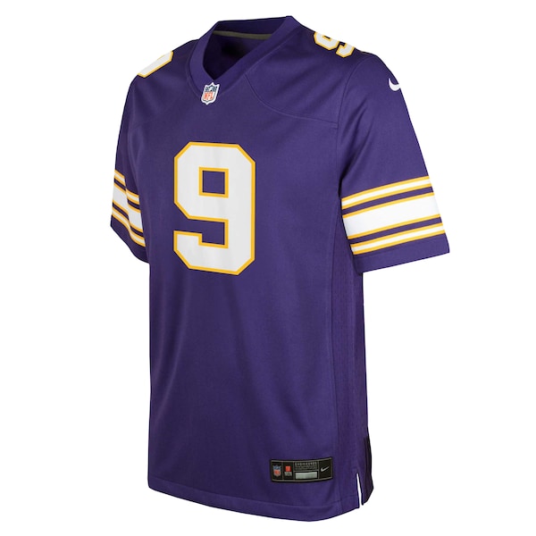 J.J. McCarthy Minnesota Vikings Nike Youth Classic Alternate Player Game Jersey - Purple