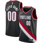 Portland Trail Blazers Nike Swingman Custom Jersey Black - Icon Edition