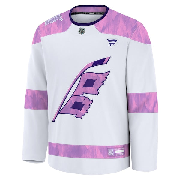 Carolina Hurricanes  2024 Hockey Fights Cancer Practice Jersey - White