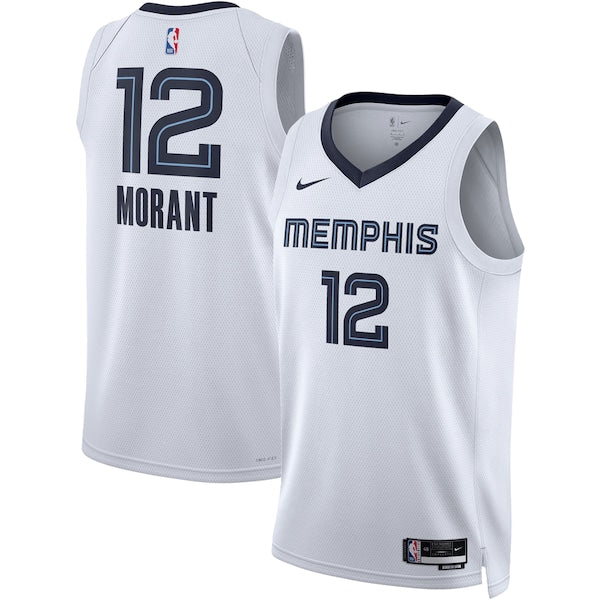 Ja Morant Memphis Grizzlies Nike Unisex Swingman Jersey - Association Edition - White/Navy