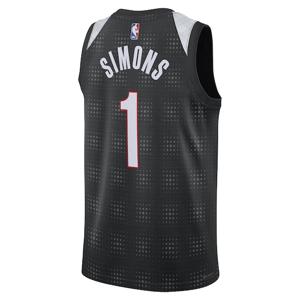 Anfernee Simons Portland Trail Blazers Nike Unisex 2024/25 Swingman Player Jersey - City Edition - Black