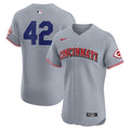 Cincinnati Reds Nike Road 2024 Jackie Robinson Day Elite Jersey - Gray