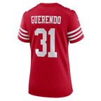 Isaac Guerendo San Francisco 49ers Nike Women's  Game Jersey -  Scarlet
