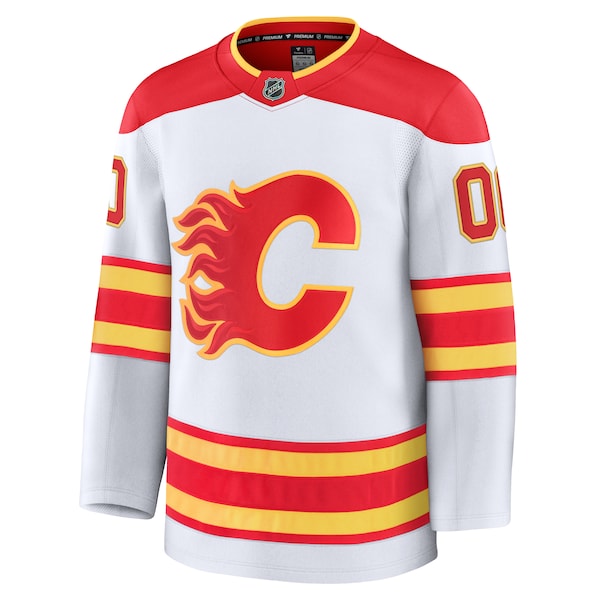 Calgary Flames  Away Premium Custom Jersey - White/Red/Black