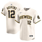 Rhys Hoskins Milwaukee Brewers Nike Home Limited Player Jersey - Cream