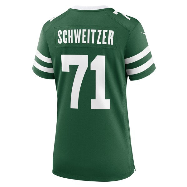 Wes Schweitzer New York Jets Nike Women's Team Game Jersey - Legacy Green