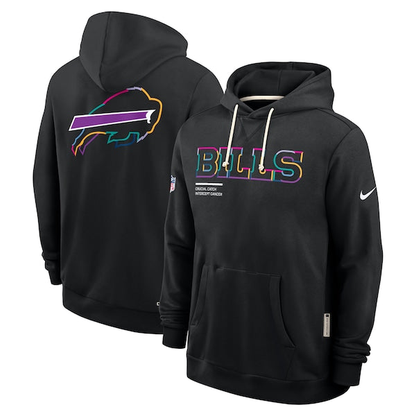 Buffalo Bills Nike 2025 NFL Crucial Catch Sideline Standard Issue Dri-FIT Hoodie - Black