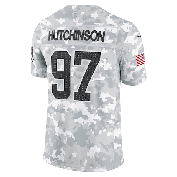 Aidan Hutchinson Detroit Lions Nike 2024 Salute to Service Limited Jersey - Arctic Camo