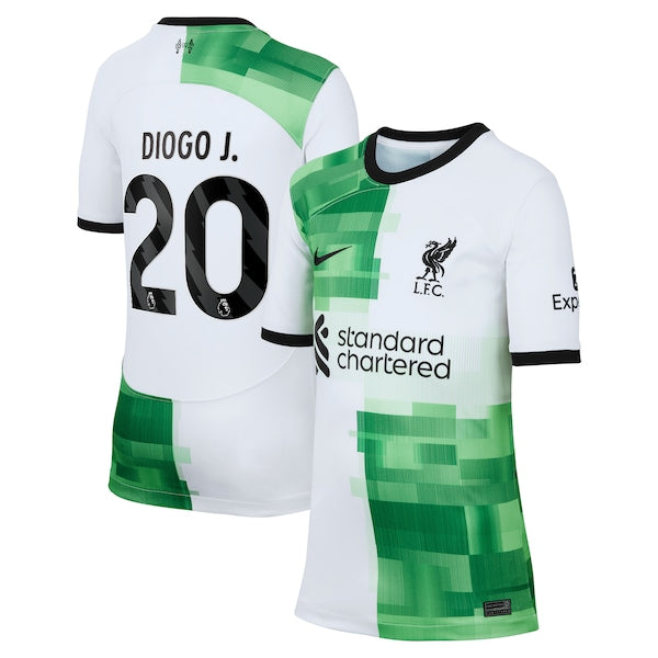 Diogo Jota Liverpool Nike Youth 2023/24 Away Replica Player Jersey - White