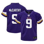 J.J. McCarthy Minnesota Vikings Nike Toddler Game Jersey - Purple