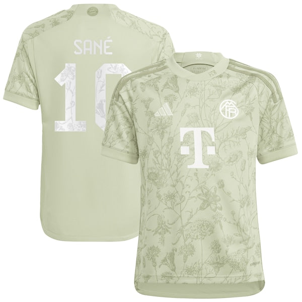 Leroy Sané Bayern Munich adidas Youth 2023/24 Oktoberfest Replica Player Jersey - Green/White
