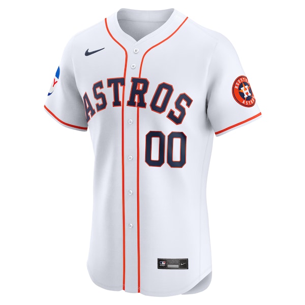 Houston Astros Nike Home Elite Custom Patch Jersey - White