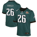 Saquon Barkley Philadelphia Eagles Nike Youth Super Bowl LIX Game Player Jersey - Midnight Green