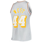 Jerry West Los Angeles Lakers 75th Anniversary 1971/72 Hardwood Classics Swingman Jersey - Silver