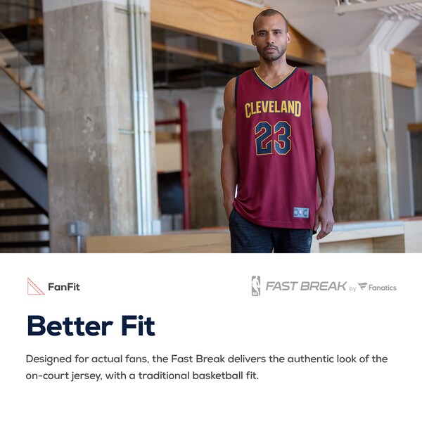 Darius Garland Cleveland Cavaliers  Youth Replica Fast Break Jersey Wine - Icon Edition