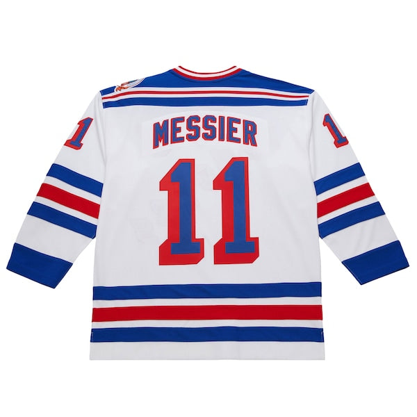 Mark Messier New York Rangers 1993-94 Power Play Jersey - White/Royal