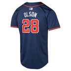 Matt Olson Atlanta Braves Nike Youth Alternate Limited Player Jersey – Navy