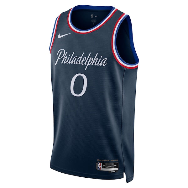 Tyrese Maxey Philadelphia 76ers Nike Unisex 2025/26 Swingman Jersey - Navy - City Edition