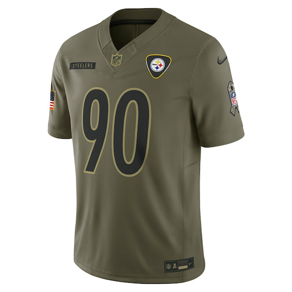 T.J. Watt Pittsburgh Steelers Nike 2025 Salute to Service Limited Jersey - Olive